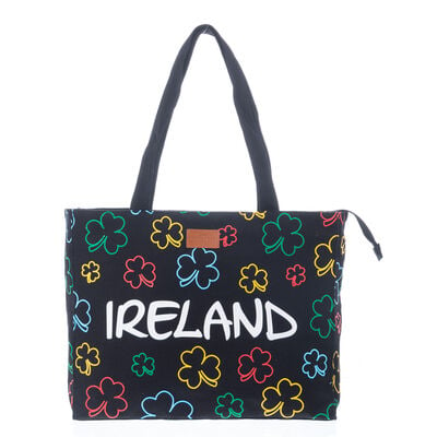 Robin Ruth Naomi Ireland Canvas Bag With Colourful Shamrocks Design