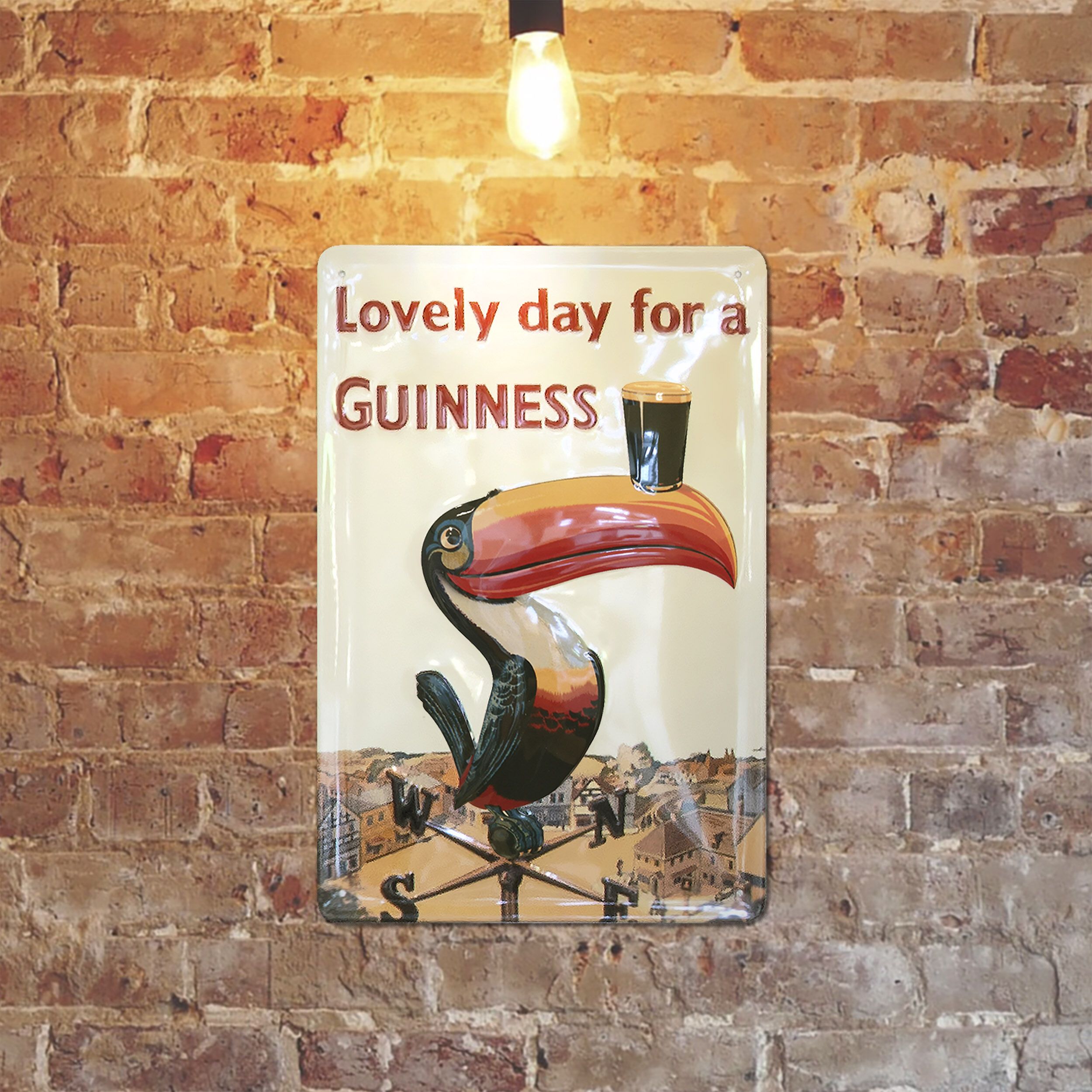 Guinness Football Blechschild Schild 3D geprägt gewölbt Tin Sign 20 x 30 cm 