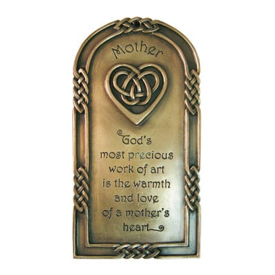 Bronze Plated Wall Plaque With A Mother Blessing Design 21cm X 13cm