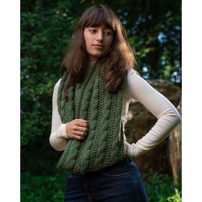 Irish Knitwear Co. Knitted Snood, Green Colour