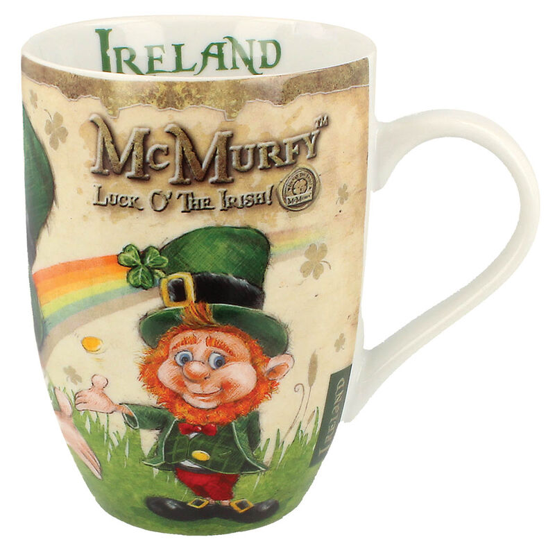 McMurfy Luck O' The Irish Leprechaun Designed Tulip Mug