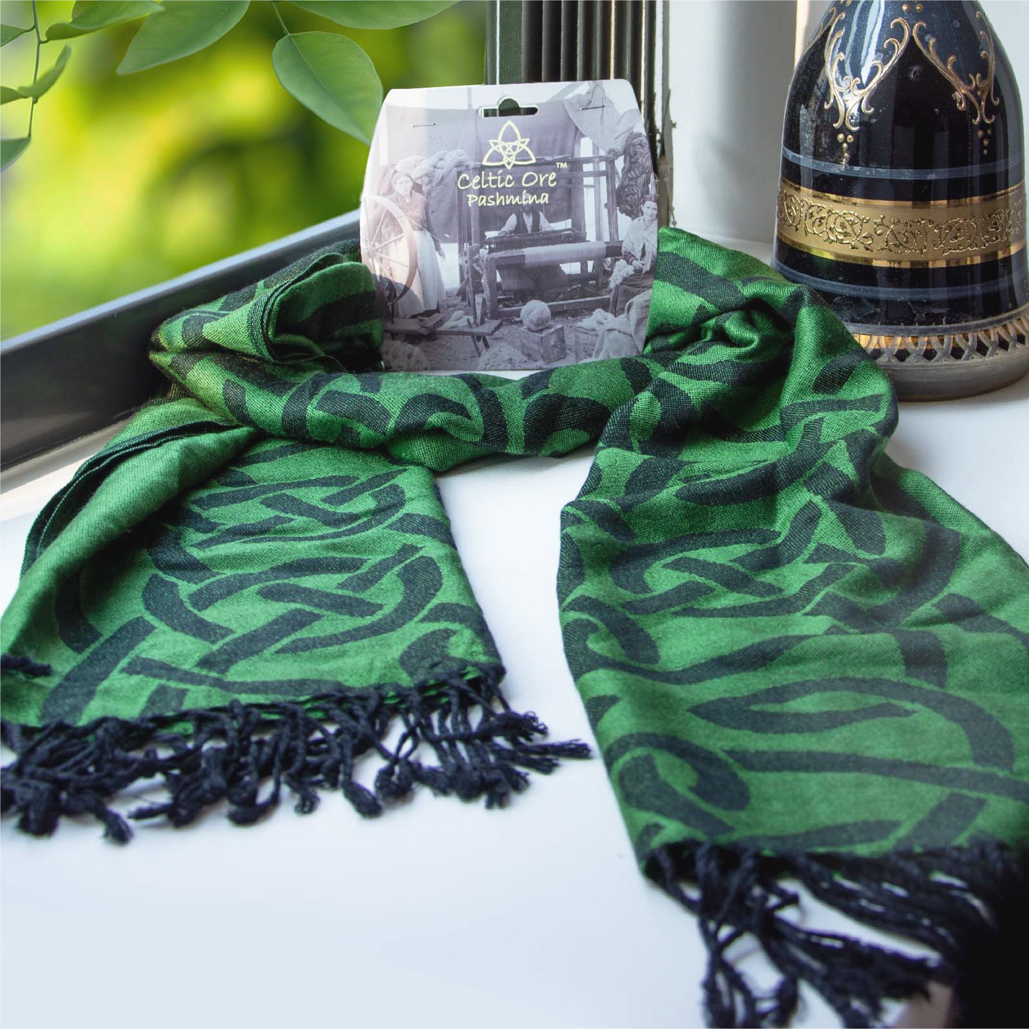 Irish Wool Scarves for Women, Celtic Scarves