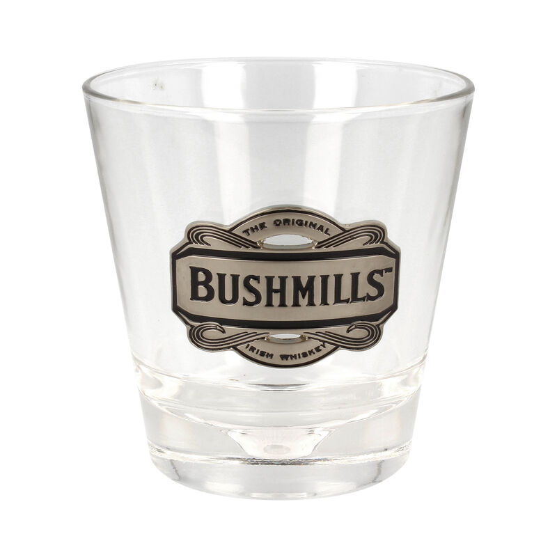 Whiskey Glass With Pewter Designed Bushmills Logo