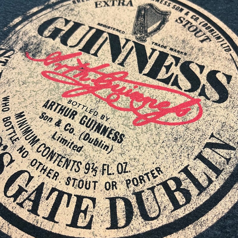 Charcoal Acid Wash Guinness Vintage T-Shirt