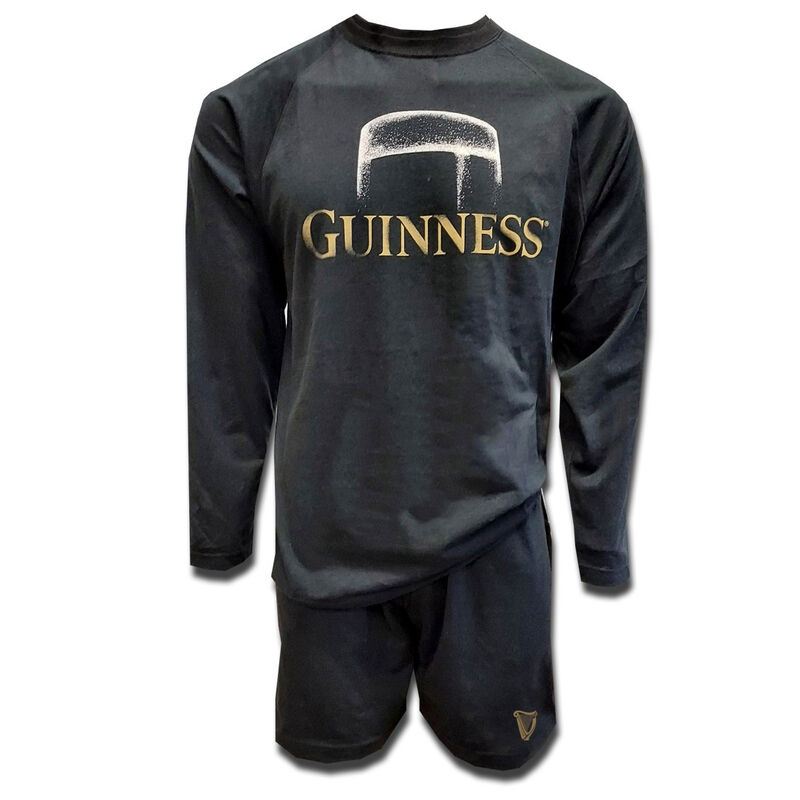 Official Guinness Pyjamas Set With Pint Design, Black Colour