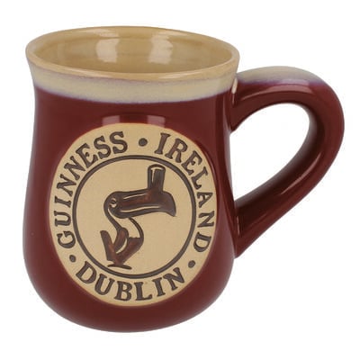 Guinness Toucan Designed Burgundy Pottery Mug