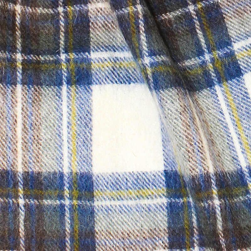 Celtic Irish Wool Scarf With Blue  Grey and Cream Design