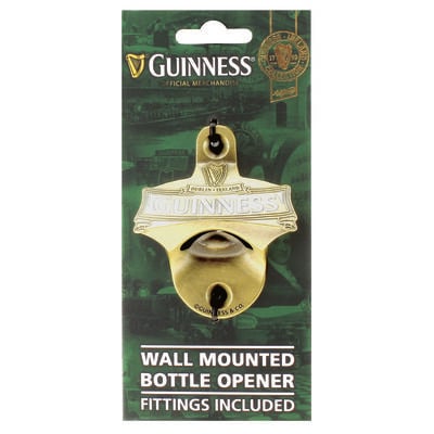 Wall Mounted Bottle Opener (Fittings Included) - Guinness Ireland Collection