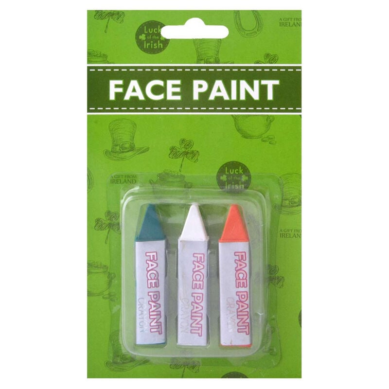 Ireland Tri Colour Designed Face Paint  Comes In Three Crayons