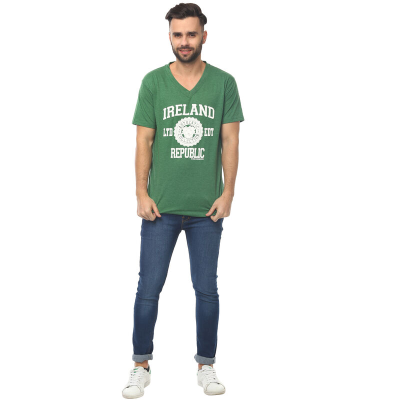 T-Shirt With Ireland Republic LTD EDT  Varsity Shield  Green Colour