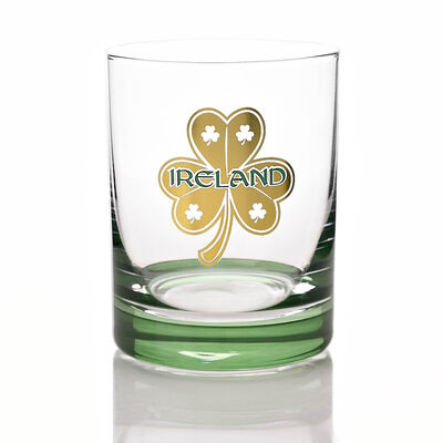 Ireland Celtic Shamrock Designed Whiskey Glass