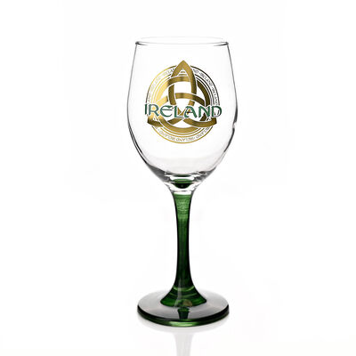 Ireland Celtic Trinity Knot Designed Wine Glass