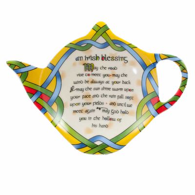 Tea Bag Holder  Irish Weave Blessing