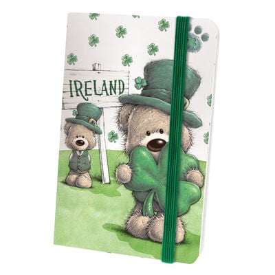 Paddy Bear Irish Designed Notebook With Shamrock Design
