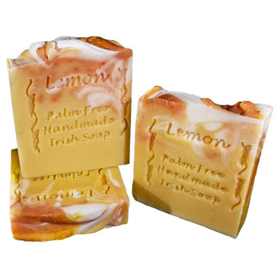 Palm Free Marbled Lemon Freesia Soap Bar – Handcrafted in Ireland