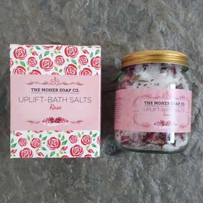 The Moher Soap Co. Rose Uplift Bath Salts, 320g Jar