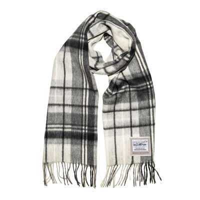 Heritage Traditions Brushed Woollen Scarf - Black & White