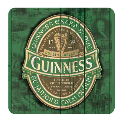 Nostalgic Guinness Coaster with Extra Stout St. James's Gate Dublin Text