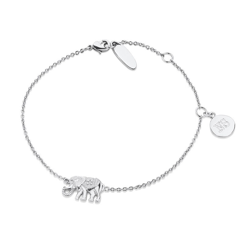 Silver Plated Amy Huberman Newbridge Silverware Bracelet with Elephant