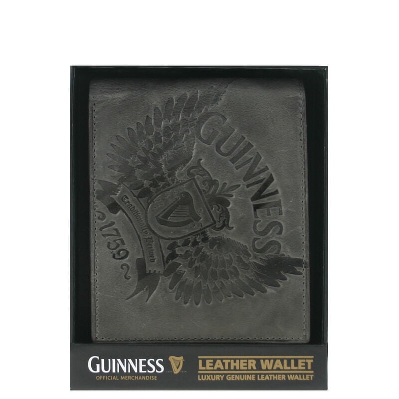 Guinness Brown Leather Credit Card and Notes Wallet With Wings Print