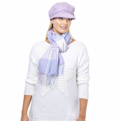 Box Brushed Woollen Scarf – Lilac