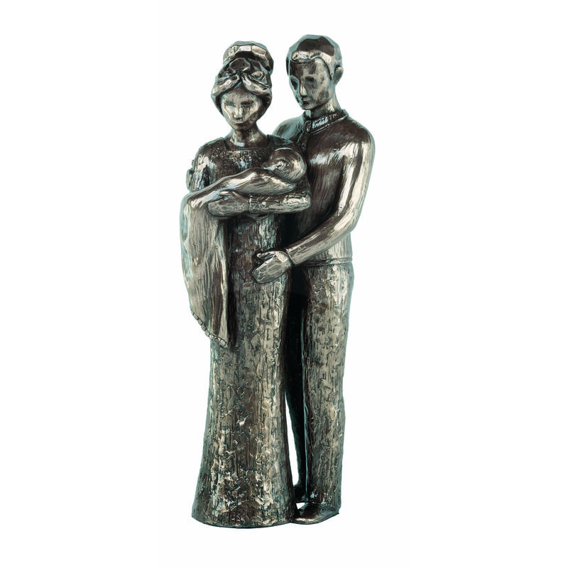 7.5" Love Life - Your Christening Bronze Statue