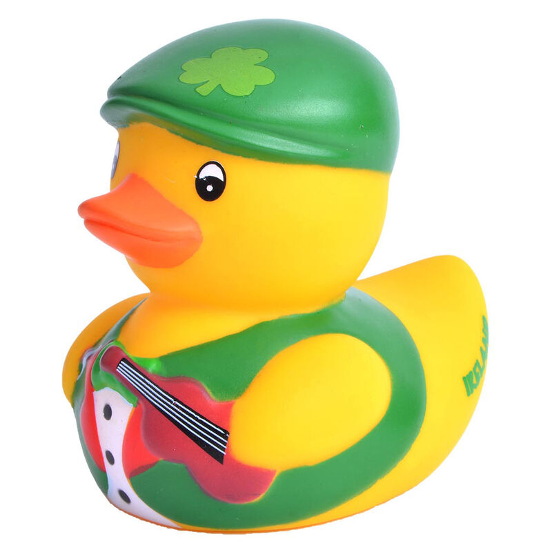 Irish Rubber Duck With Green Waistcoat And Flat Cap Design And Ireland Text