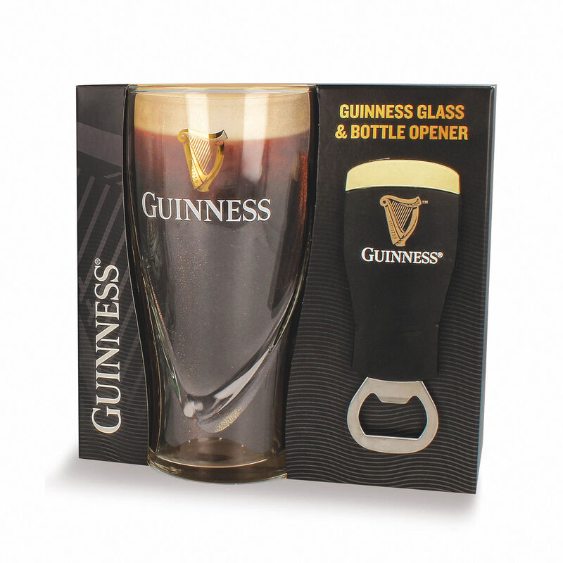 Guinness Pint Glass & Guinness Bottle Opener Gift Set