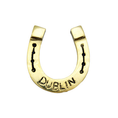 Solid Brass Lucky Dublin Horseshoe Shape Ornament