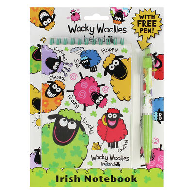 Wacky Woollies Sheep Ireland Designed Notebook  Comes With Free Pen