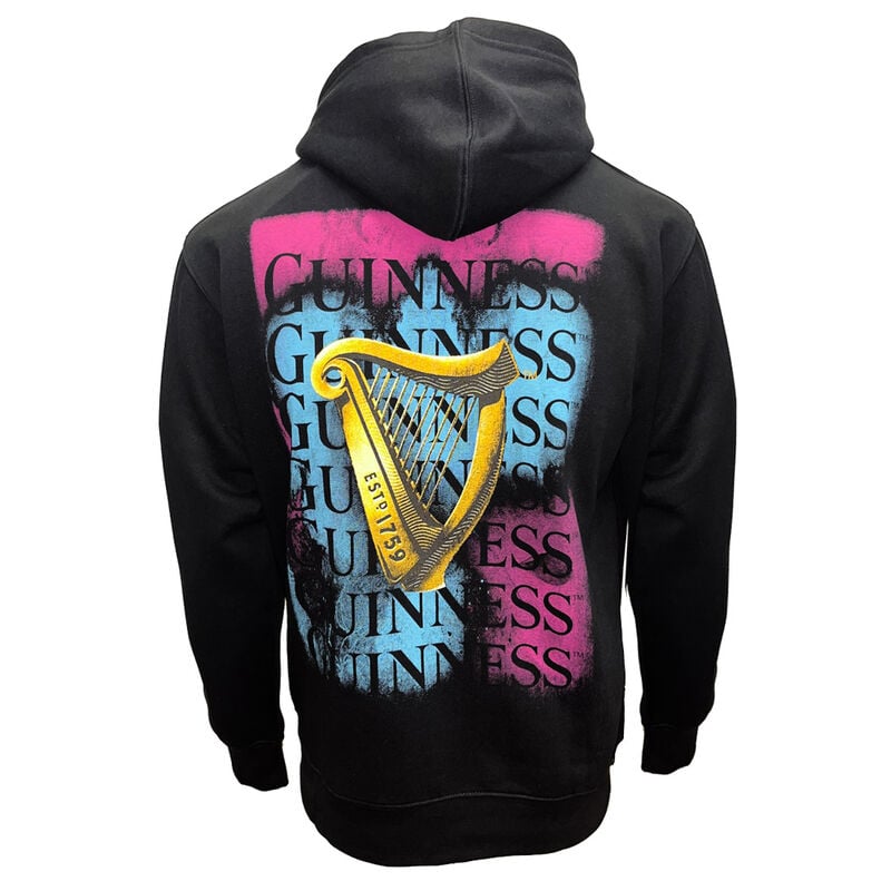 Guinness Black Hoodie With Harp Emblem Graphic