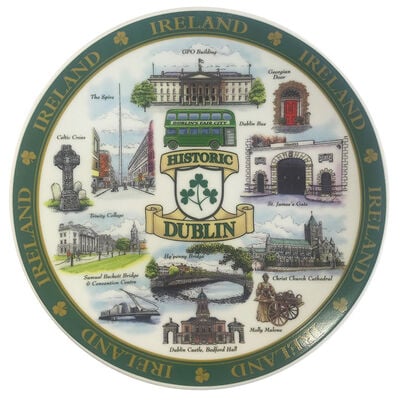 Dublin Designed Ceramic 15Cm Plate Of Famous And Historic Landmarks