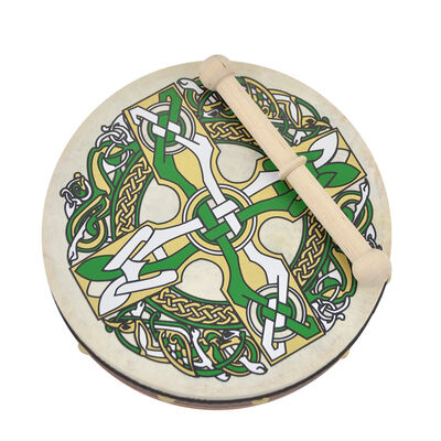 8" Bodhran With Celtic Cross Design