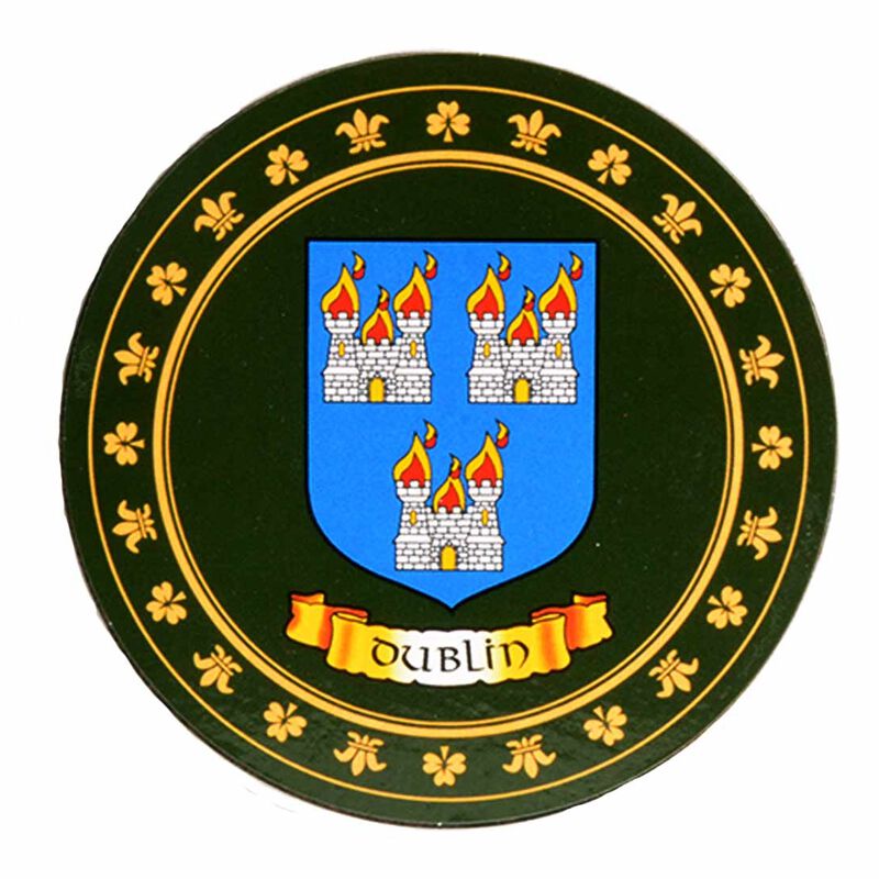 Heraldic Coaster With Dublin Crest Design