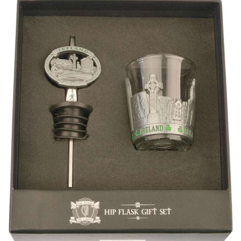 Irish Heritage Hip Flask Gift Set