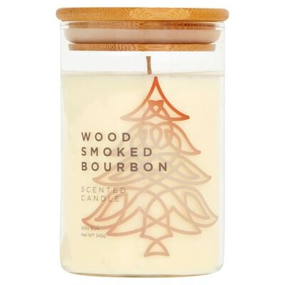 Celtic Collection Wood Smoked Bourbon Scented Candle In A Glass Container