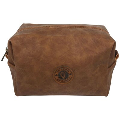 Irish Heritage Gift Company Toiletry Bag In Brown With Harp Seal Design