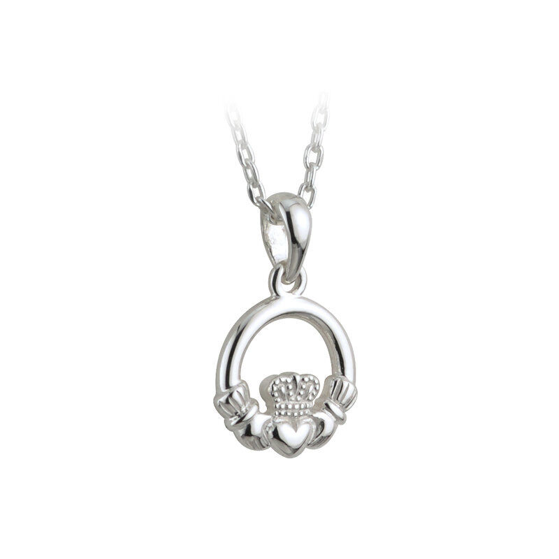 Hallmarked Sterling Silver Kid's Claddagh Pendant