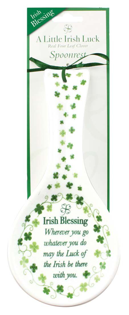 Clover Collectable Spoon With Irish Blessing And Irish Blessing Text 