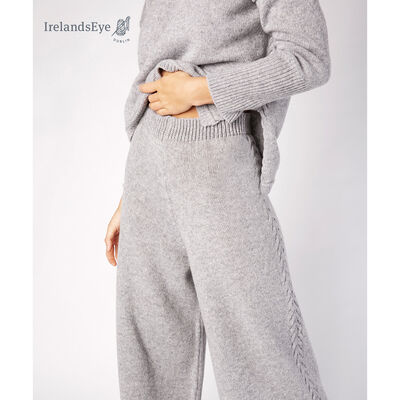 IrelandsEye Knitwear Wide Leg Jersey Culottes, Soft Grey Colour