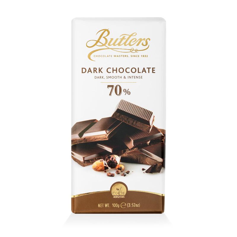 Butlers Dark  Smooth and Intense 70% Dark Chocolate Bar  100G