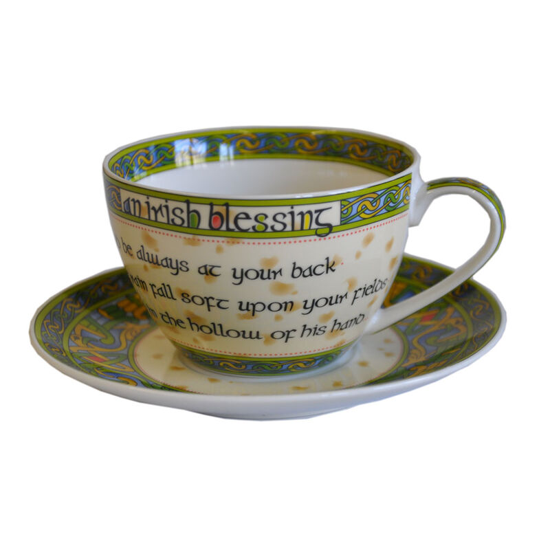 Cup And Saucer With Irish Blessing