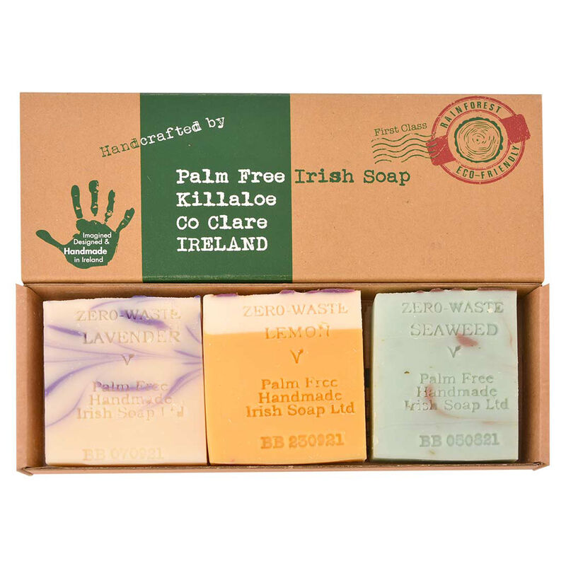 Handcrafted Palm Free Irish Soap – Artisan Gift Pack Of 3 Soaps