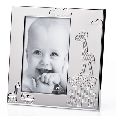 Newgrange Baby Silver Plated Animals Photo Frame 6"x 4"