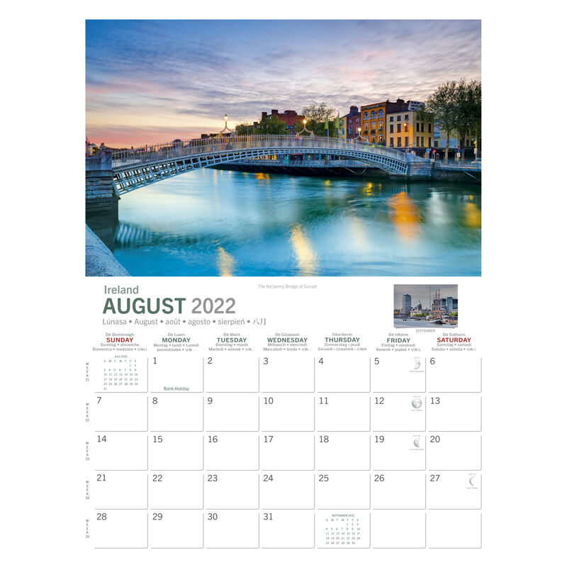 A4 12 Stunning Images Of Dublin Calendar 2021 By Liam Blake