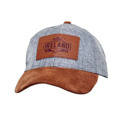 Kids  Baseball Cap With Brown Leather Ireland 1922 Patch