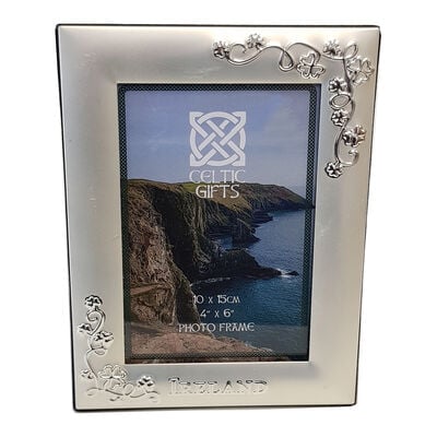 Silver Plated Ireland Photo Frame 4" X 6"