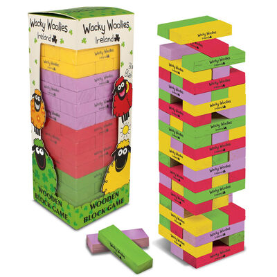 Wacky Woollies Multi Coloured Wooden Block Game