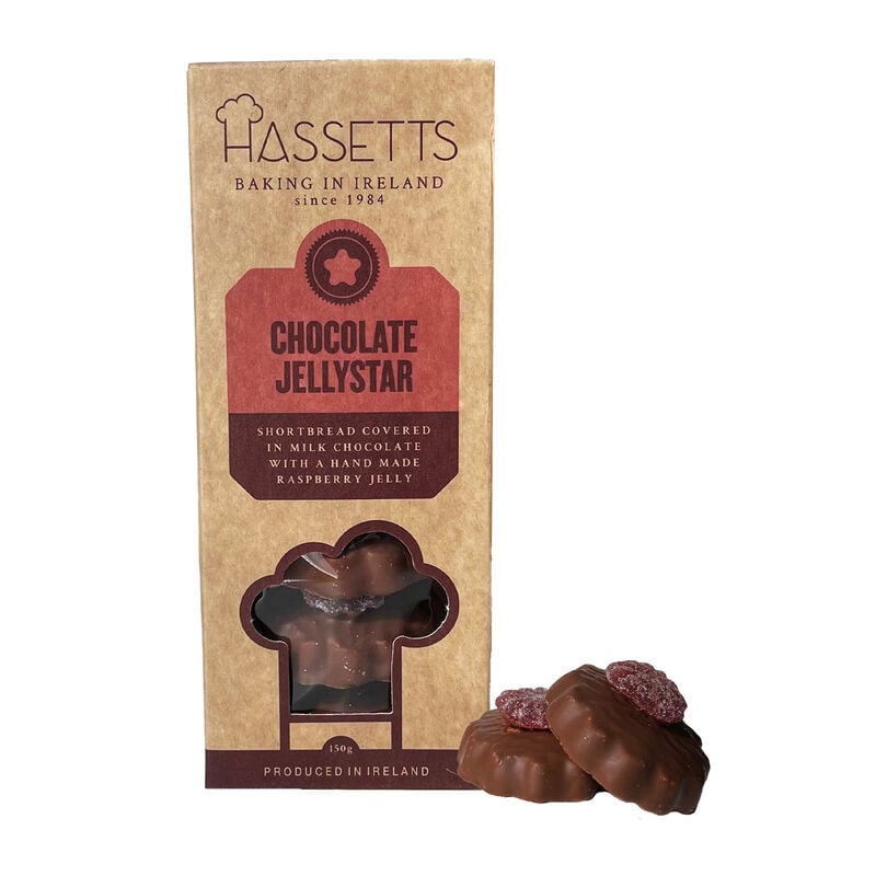 Hassetts Bakery Chocolate Jellystar Biscuits, 150g
