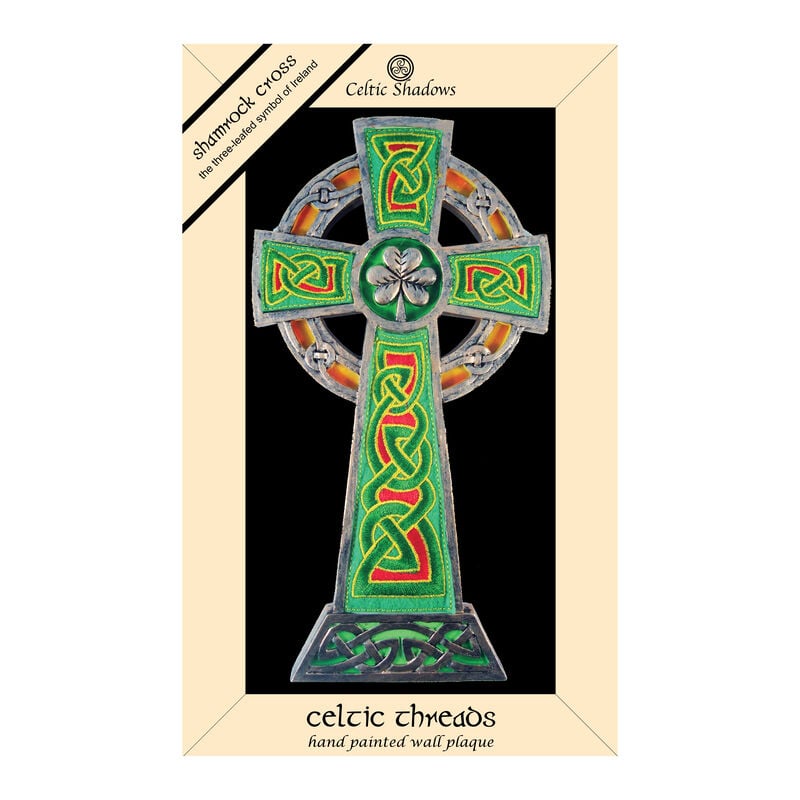 Celtic Threads Hand Painted Wall Plaque High Cross